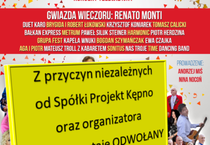 Koncert telewizyjny „Andrzejki z TVS” odwołany