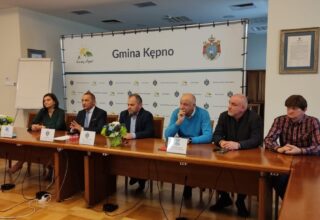 Konferencja prasowa zorganizowana przez Burmistrza Miasta i Gminy Kępno Piotra Psikusa